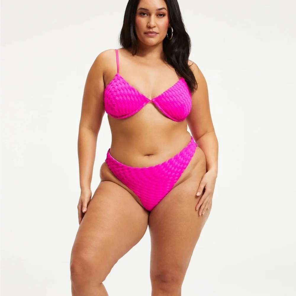 Good American Jacquard Better Bikini Bottom